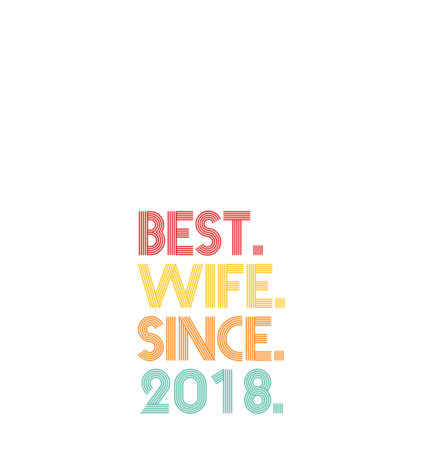 best wife since 2018 retro minta fekete pólón