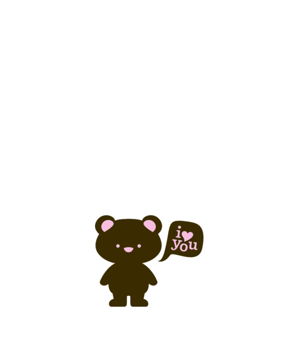 I Love You Bear minta világos rózsaszín pólón