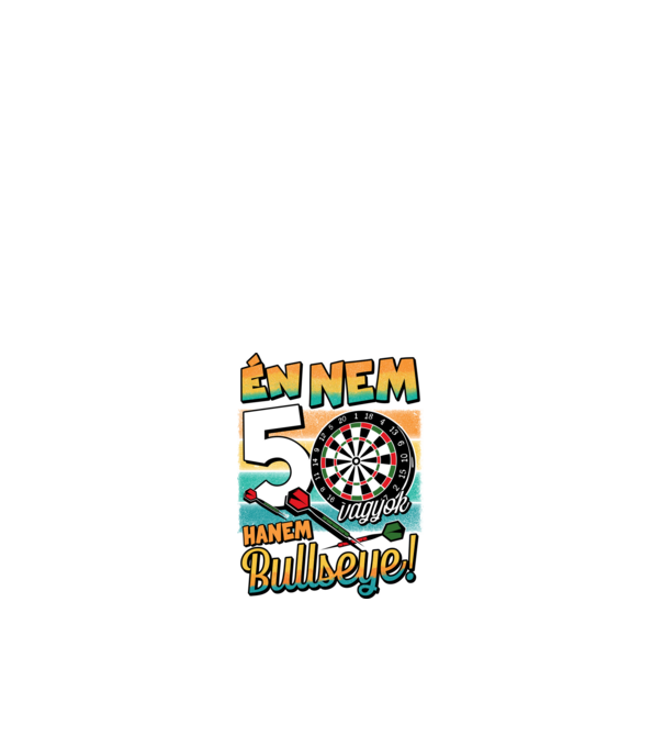 Darts Szülinap 50 éves minta fehér pólón
