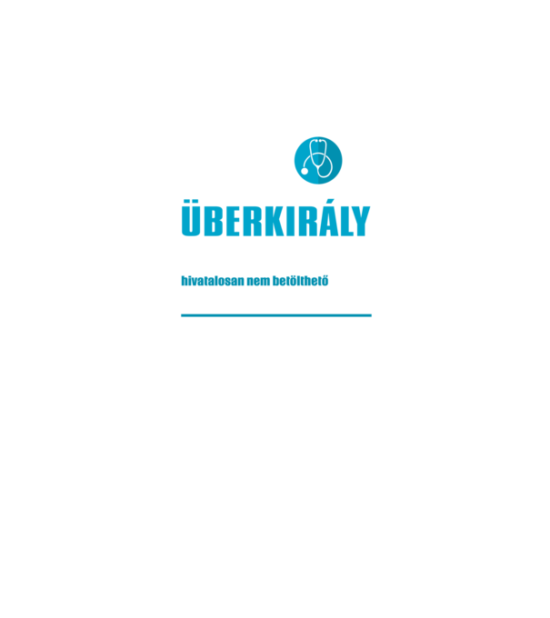 Orvos, überkirály életmentő minta fekete pólón
