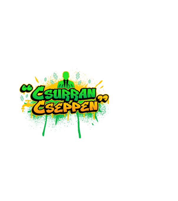 Csurran Cseppen graffiti minta fekete pólón