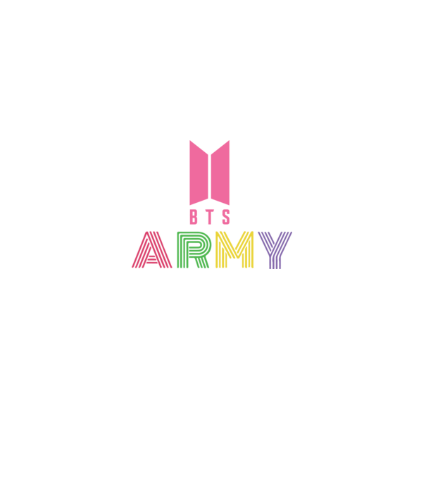 BTS ARMY minta fekete pólón