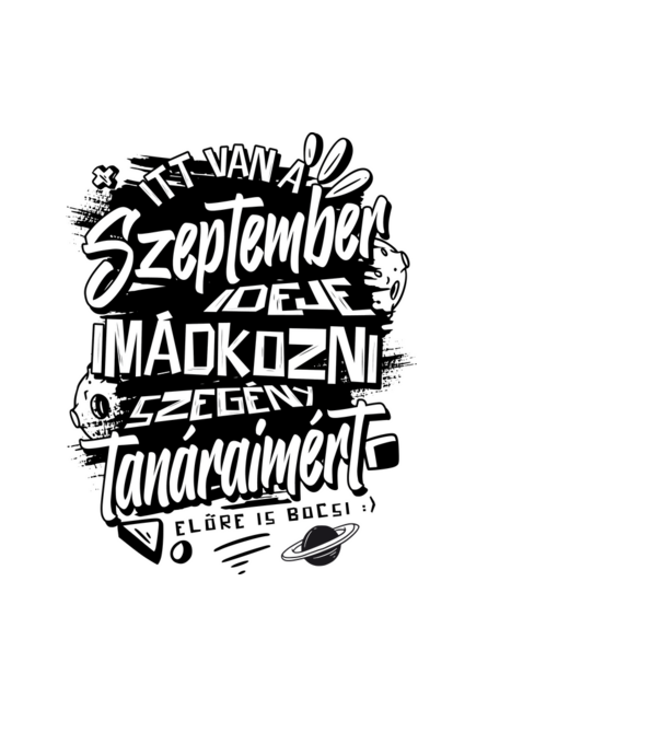 Itt van a szeptember minta világoskék pólón