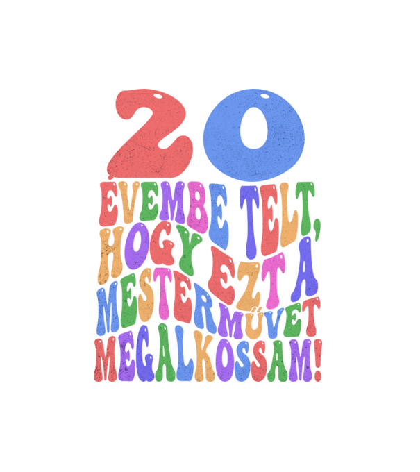 Mestermű megalkotása 20 minta fekete pólón