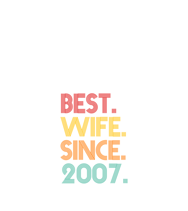 best wife since 2007 retro minta fekete pólón
