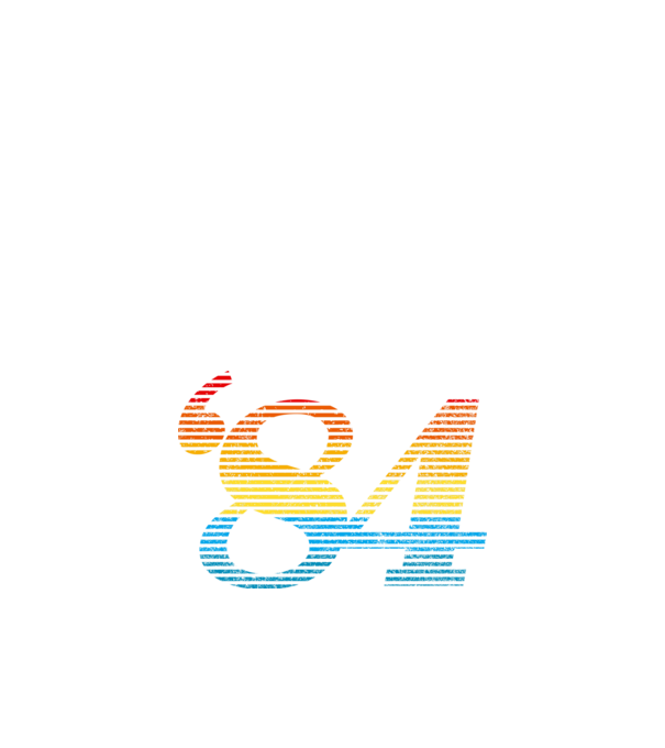 Retro szülinap 1984 minta fehér pólón