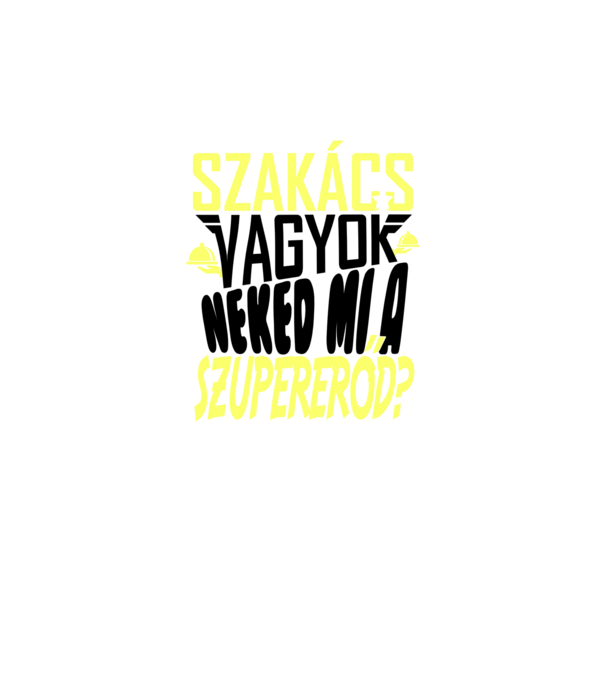 Szuperhős szakács minta fekete pólón
