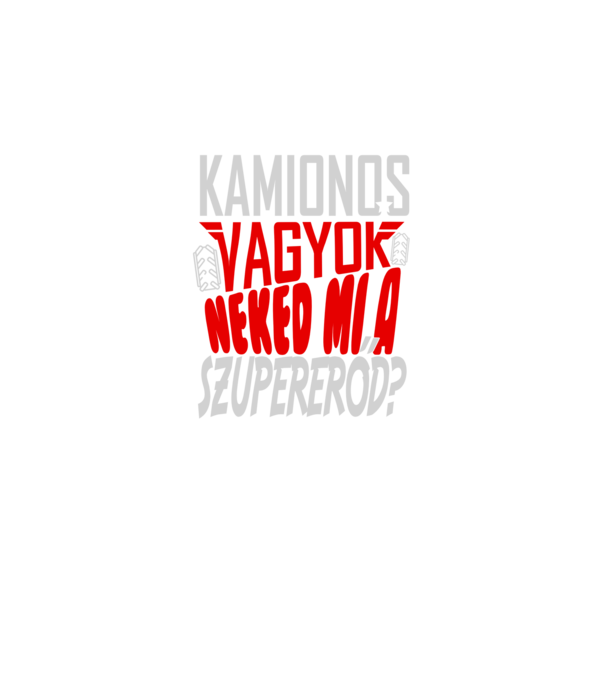 Szuperhős kamionos minta fekete pólón
