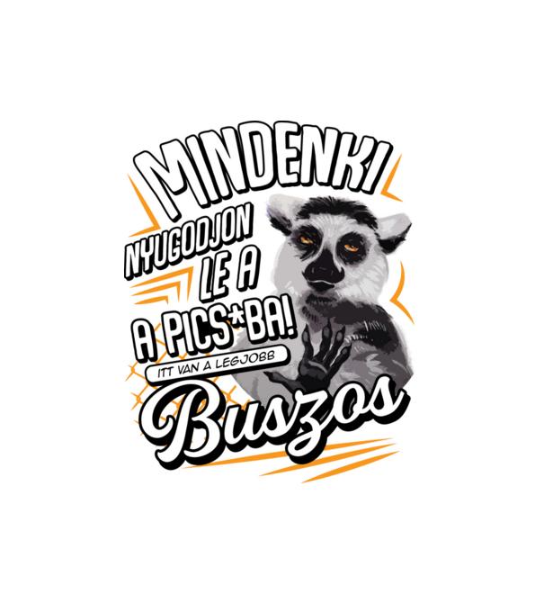 Itt van a legjobb Buszos minta fehér pólón