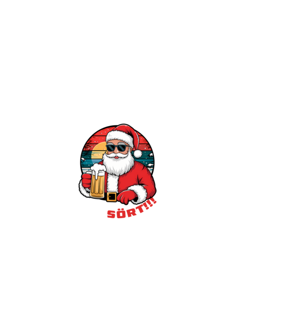 Ho ho hozz még sört karácsonyi fekete pólóra minta fekete pólón