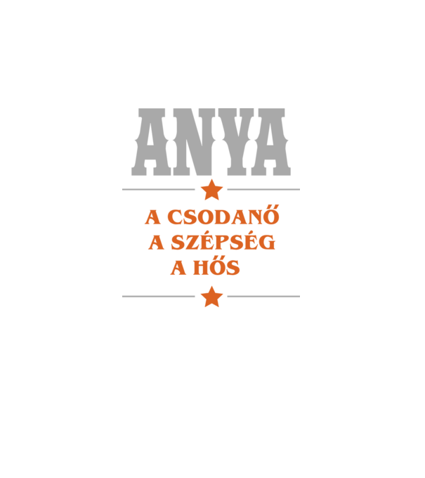 Anya a csodanő minta fekete pólón