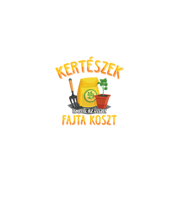 kertészek minta fekete pólón