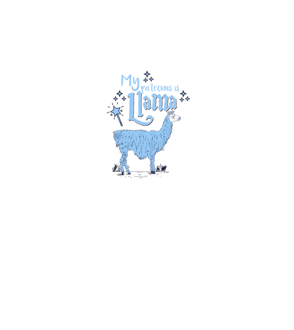 My patronus is Llama minta sötétkék pólón