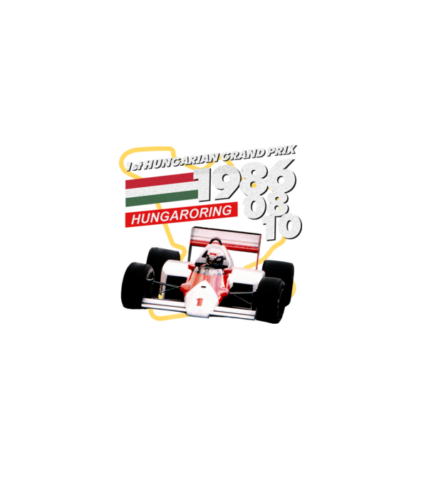 1986 hungaroring minta fekete pólón
