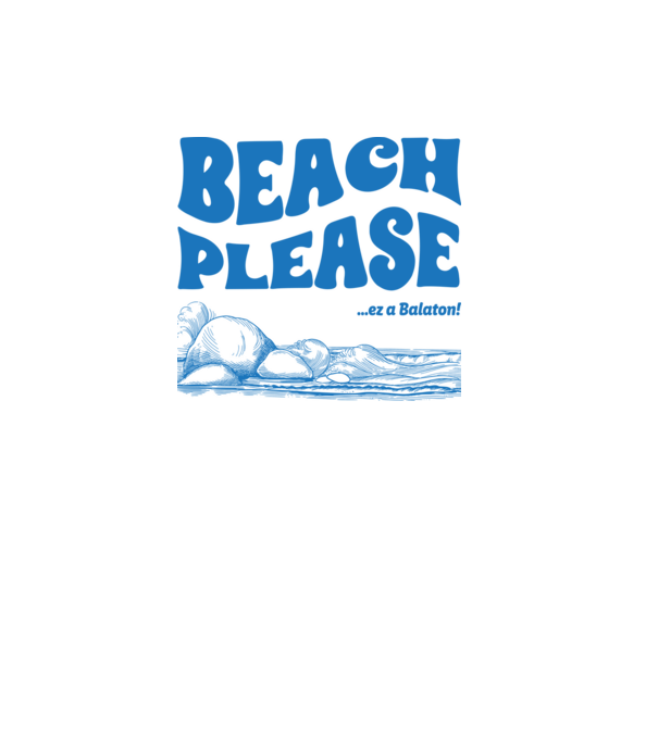 Beach Please, ez a Balaton! minta fehér pólón