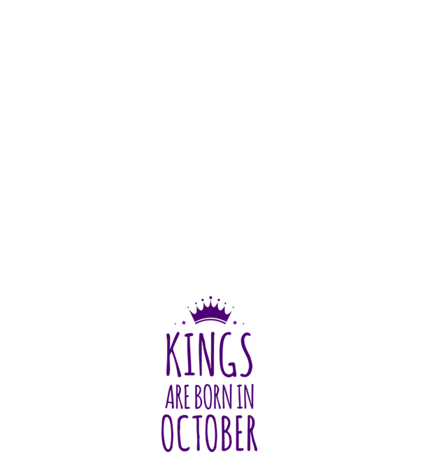 Kings are born in - October minta világos rózsaszín pólón
