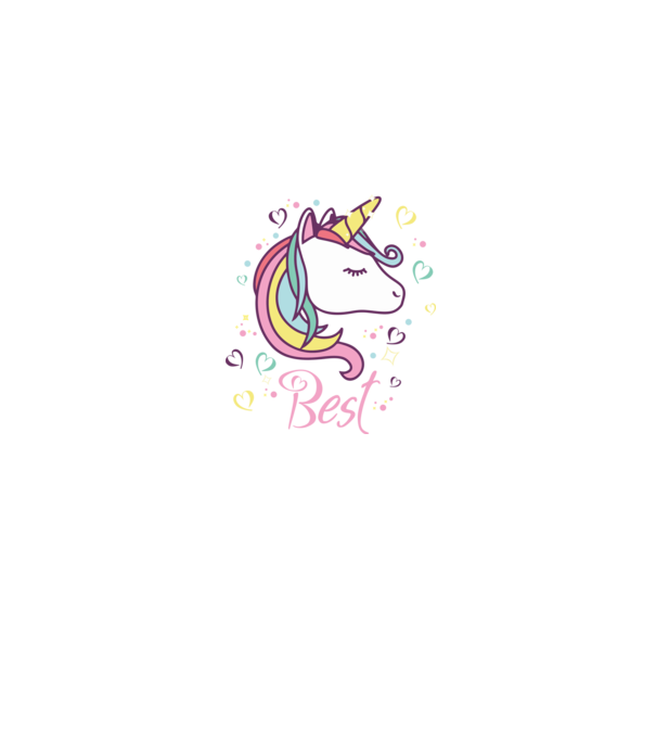 Unicorn Best minta farmerkék pólón