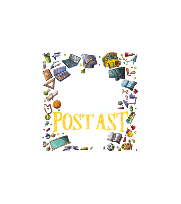 Jövőbeli postás minta fehér pólón