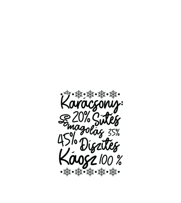 Karácsonyi káosz minta fehér pólón