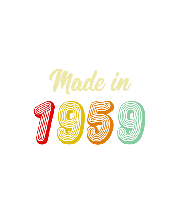 made in 1959 retro minta fekete pólón