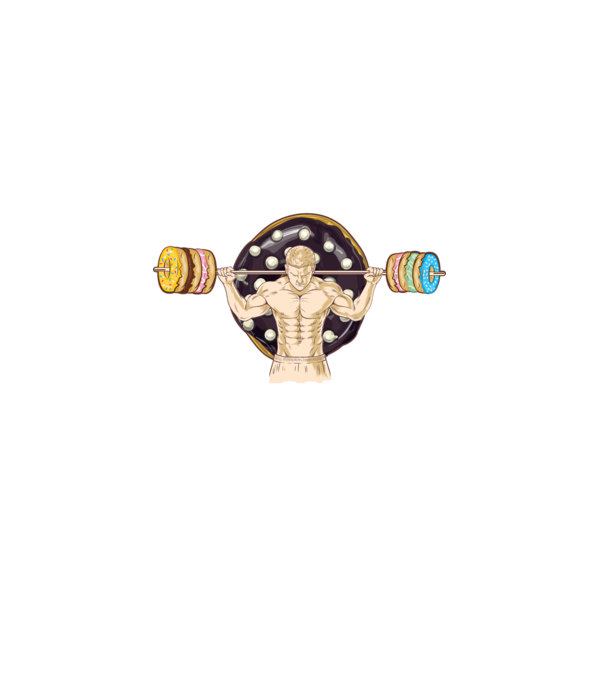 Powered by donuts minta fekete pólón