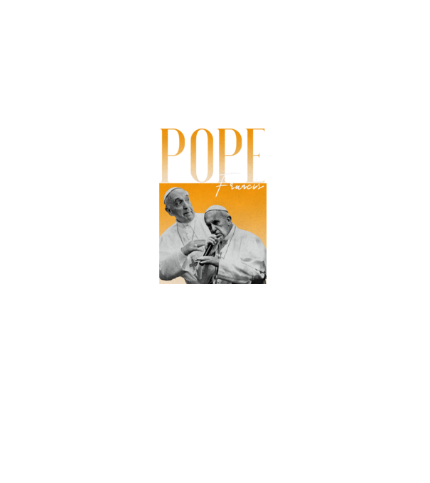 Pope Frances 90s poster minta szürke pólón