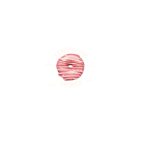 Anatomy of a perfect donut lght minta fekete pólón