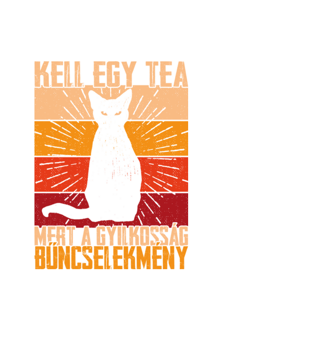 kell egy tea minta fekete pólón