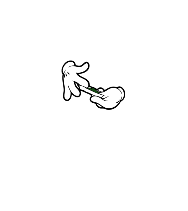 Weed Mickey minta sötétkék pólón