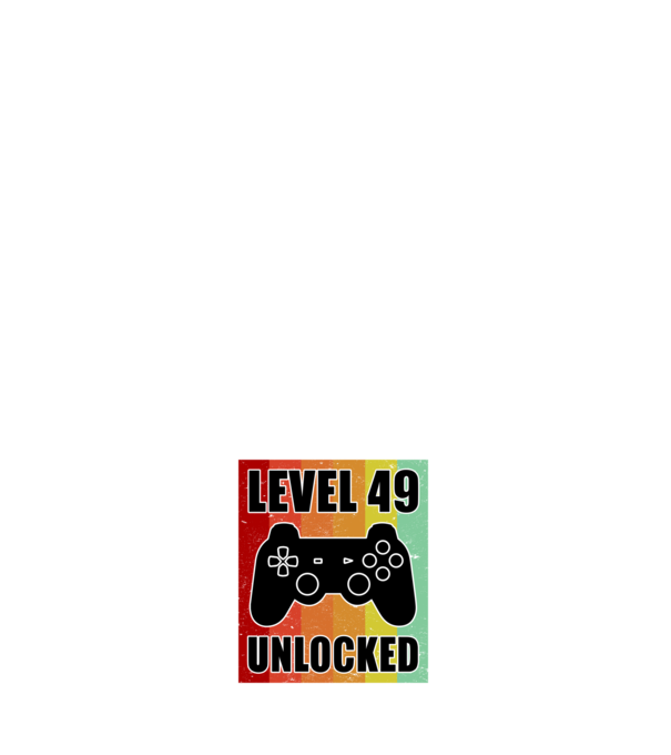 level 49 unlocked retro gamer minta fehér pólón