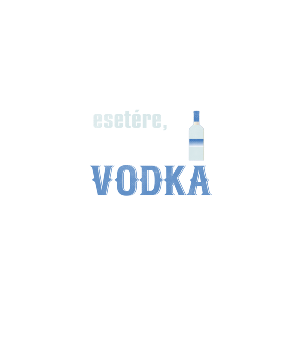 Vészhelyzet esetére a vércsoportom vodka minta fekete pólón