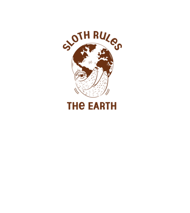 Sloth rules the world minta fehér pólón