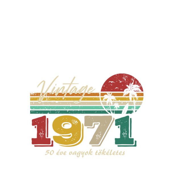 vintage 50 éve vagyok tökéletes minta fekete pólón