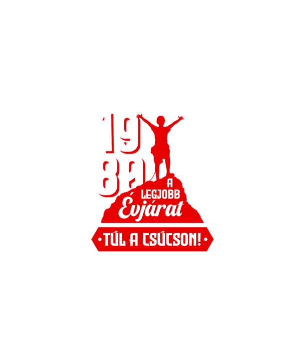 Túl a csúcson szülinapos  1980 40 éves minta fekete pólón