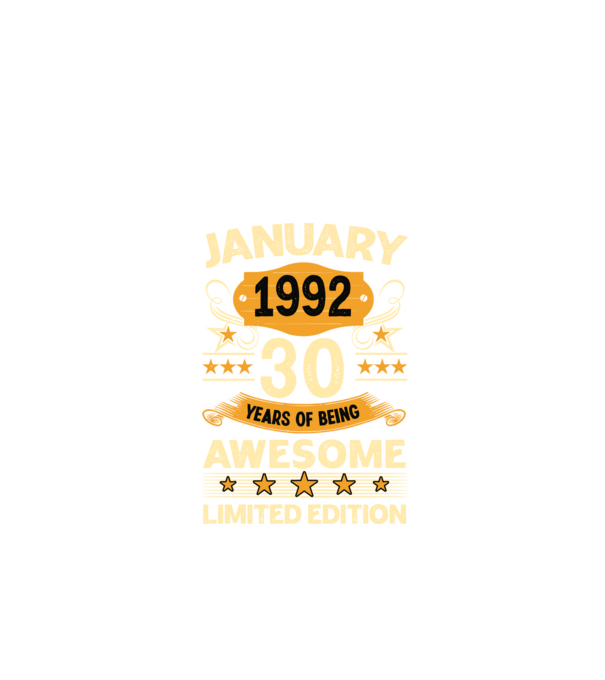 30 years of being limited edition_january minta fekete pólón