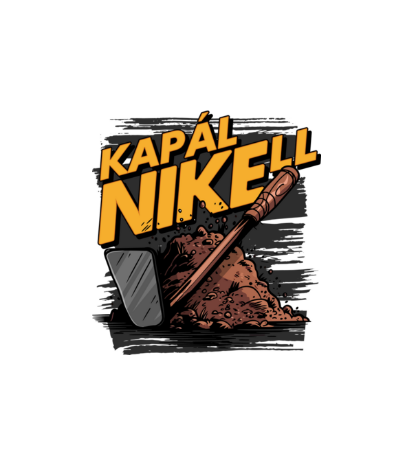 KapálNIKEll feketere minta fehér pólón