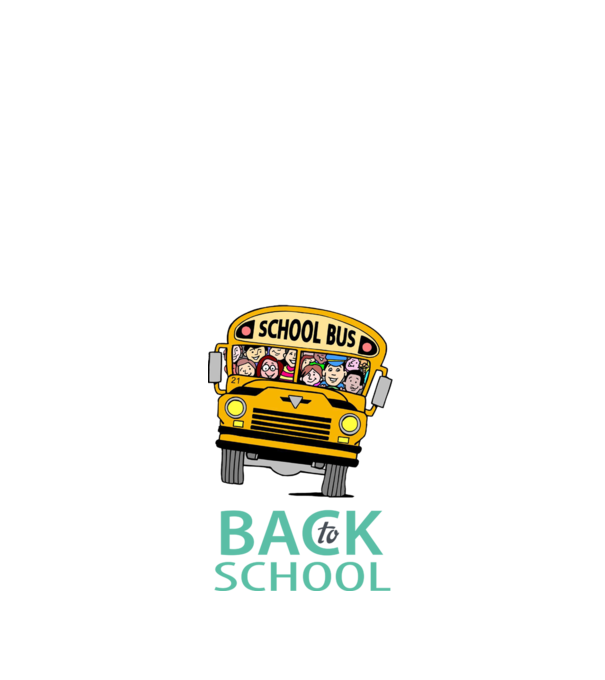 Back to school bus minta fekete pólón