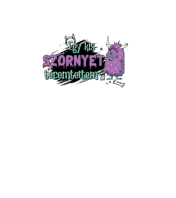 Szörnyet teremtettem páros minta fehér pólón