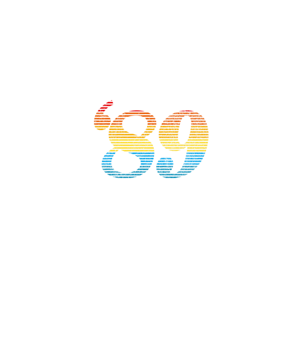 Retro szülinap 1989 minta fekete pólón