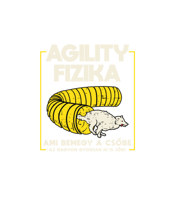 Agility fizika minta fehér pólón