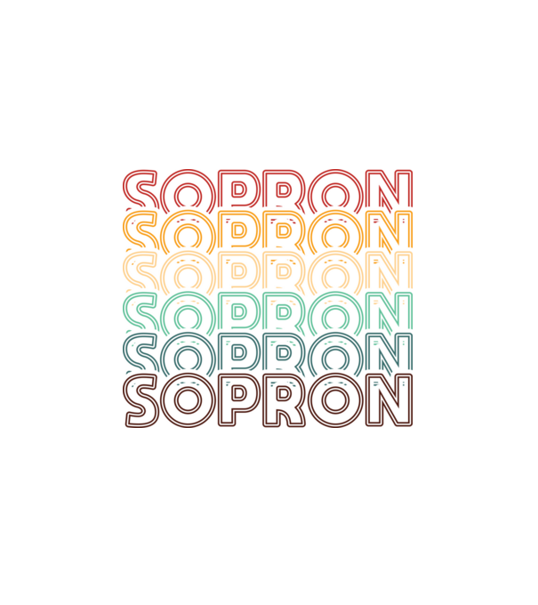 Sopron sorszöveg minta fehér pólón