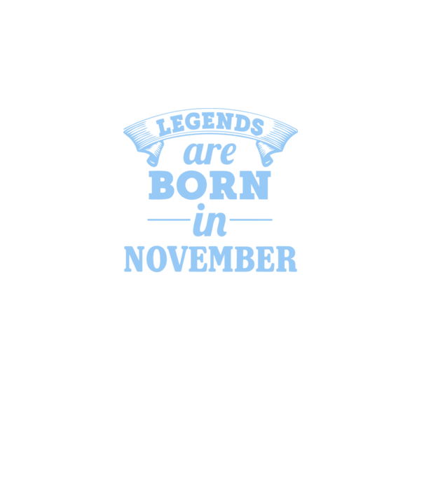 Legends are born in November minta fekete pólón