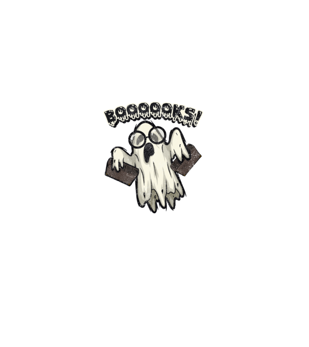 Spooky booookworm minta fekete pólón
