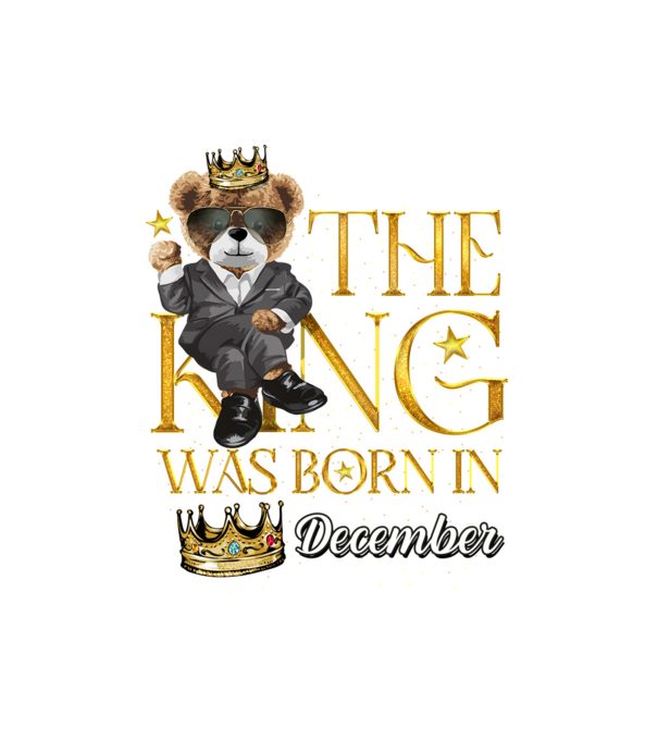 The king was born int DECEMBER minta fehér pólón