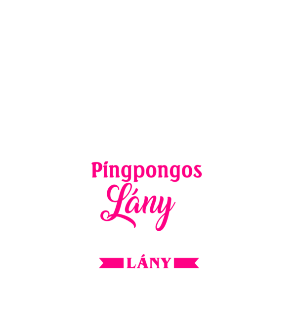 Pingpongos lány minta fekete pólón