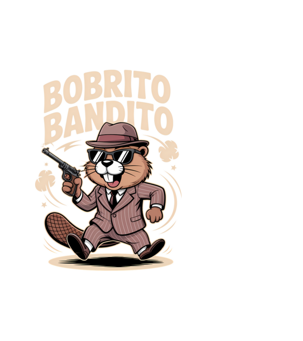 Bobrito Bandito minta fehér pólón