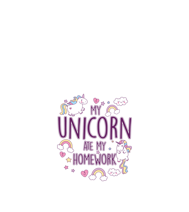 My unicorn ate my homework minta homokszín pólón
