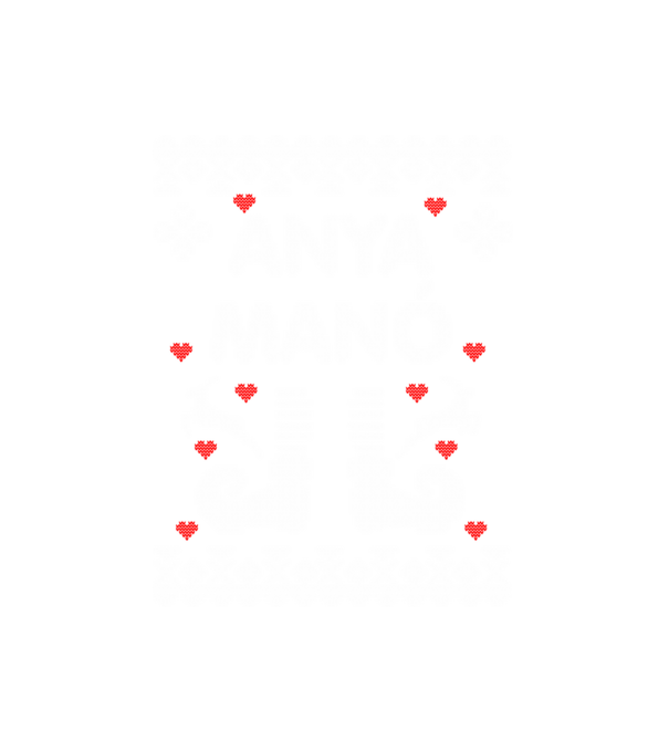 Anya Manó ugly sweater minta fehér pólón