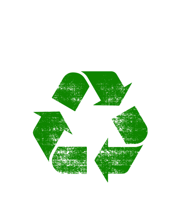 RECYCLE minta fekete pólón