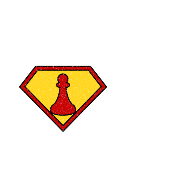 SuperChess Paraszt minta sötétkék pólón
